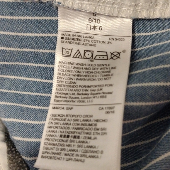 Gap - Striped Slim Boyfriend Chino Crop Pants - Picture 12 of 13